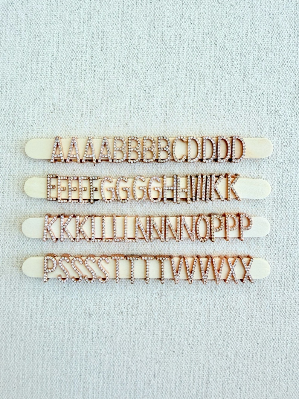*Rose Gold Pave Letter Charms* KEEP COLLECTIVE Retired $9 each